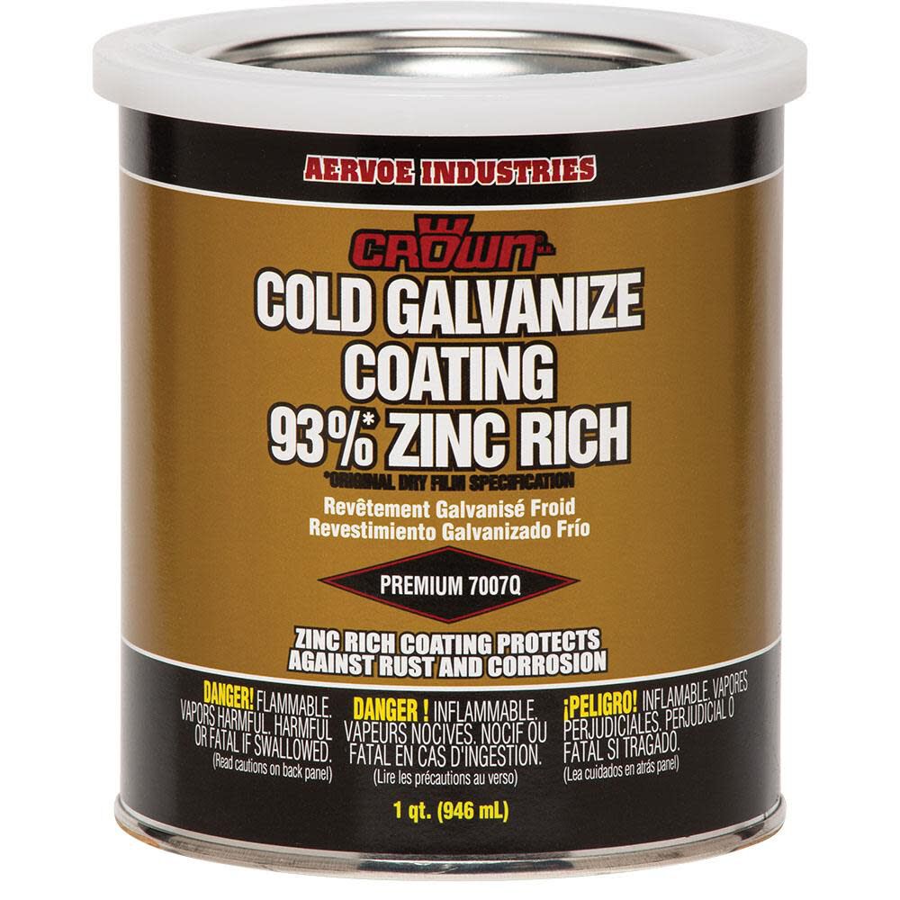 Cold Galvanizing Coating 93% Zinc Rich 1 Quart 7007Q