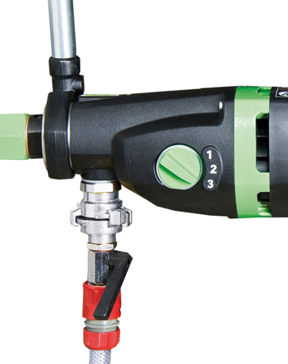 120V 3-Speed Hand Held Wet/Dry Diamond Core Drill for Concrete with Anchor/Vacuum Stand & Pump Kit ETN 162/3 PSV