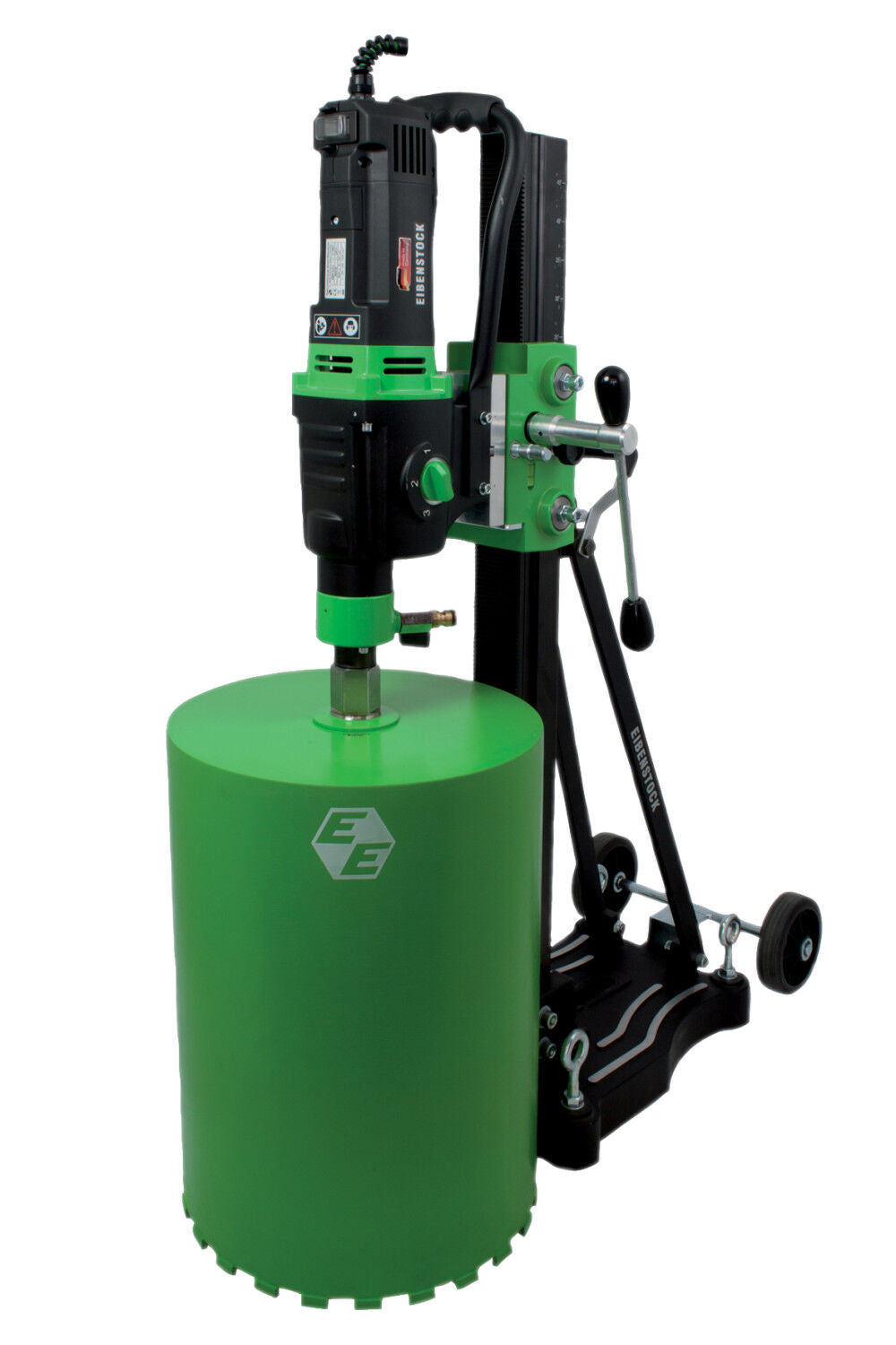 3-Speed 14 Inch 120V Wet Core Drill with Easy Mount Anchor/Vacuum Stand & Vacuum Pump EBM 352/3 PSV