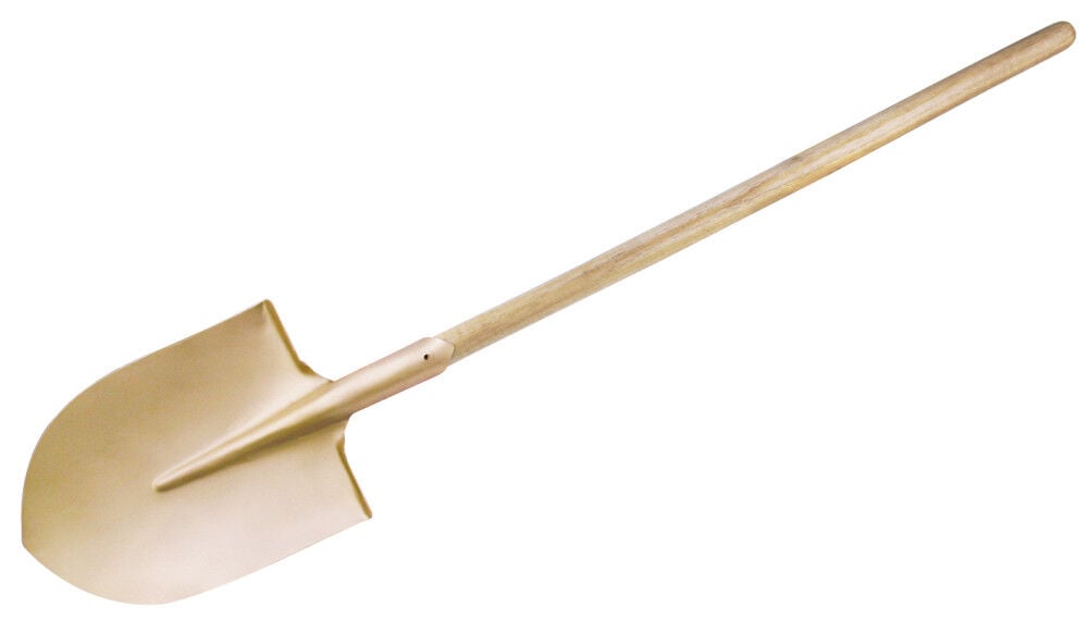 Aluminum Bronze Round Point Shovel with Nupla Handle EX1006D-280A