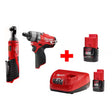 M12 12-Volt Lithium-Ion Cordless 3/8 In. Ratchet and FUEL 1/4 In. Screwdriver Combo Kit (2-Tool)