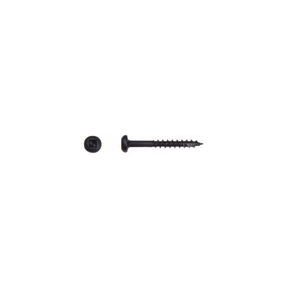 #6 x 1-1/2 In. Pan Head Square Drive Black Pocket Hole Screw BPSA06112S2F