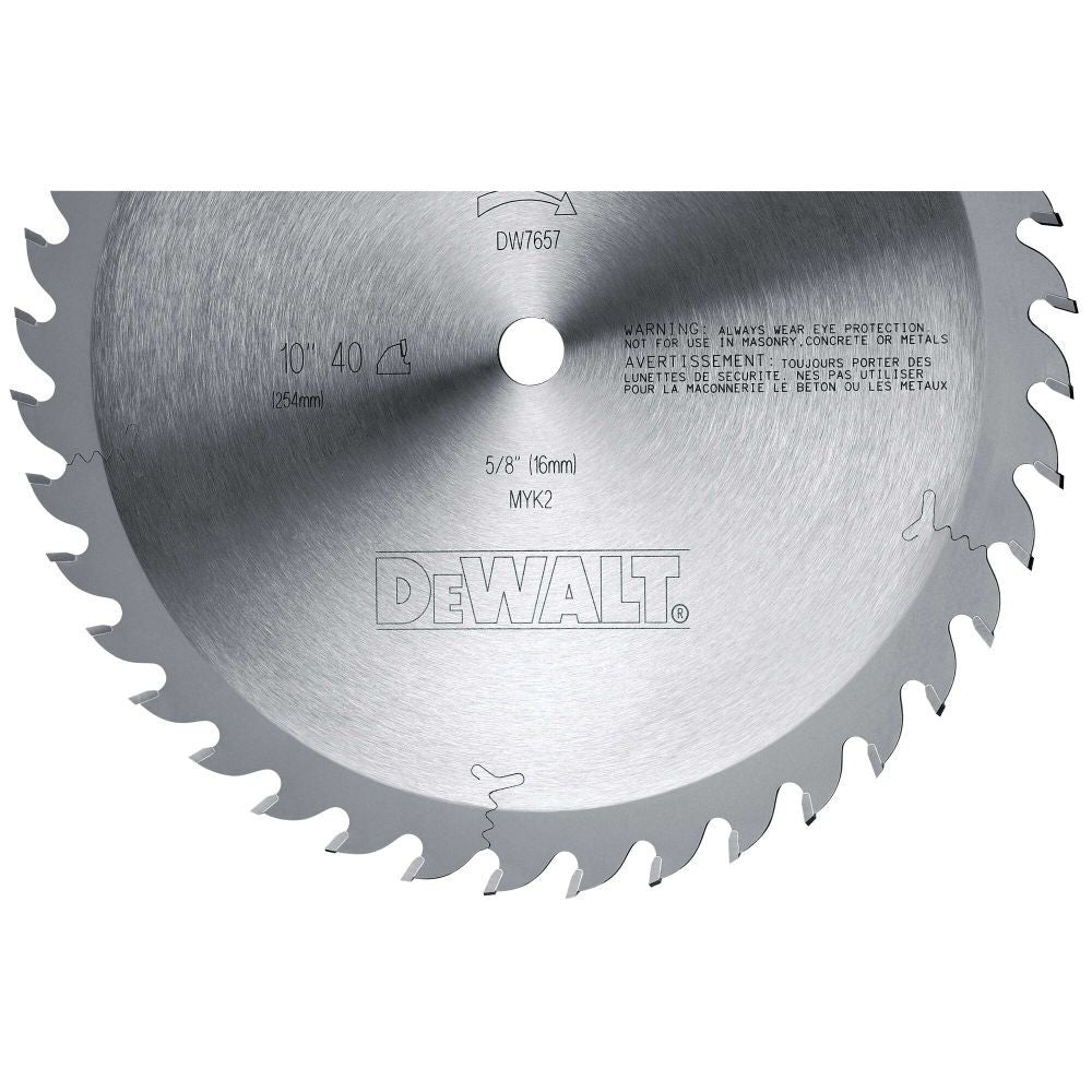 10 in 40T General Purpose Woodworking Saw Blade DW7657