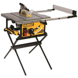 10 Inch Corded Jobsite Table Saw with Rolling Stand & Cordless Drill/Driver Combo Kit Bundle DWE7491RS-DCD771C2