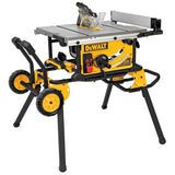 10 Inch Jobsite Table Saw 32-1/2 Inch Rip Capacity and Rolling Stand with Circular Saw Blade Combo Kit Bundle DWE7491RS-DWA11024