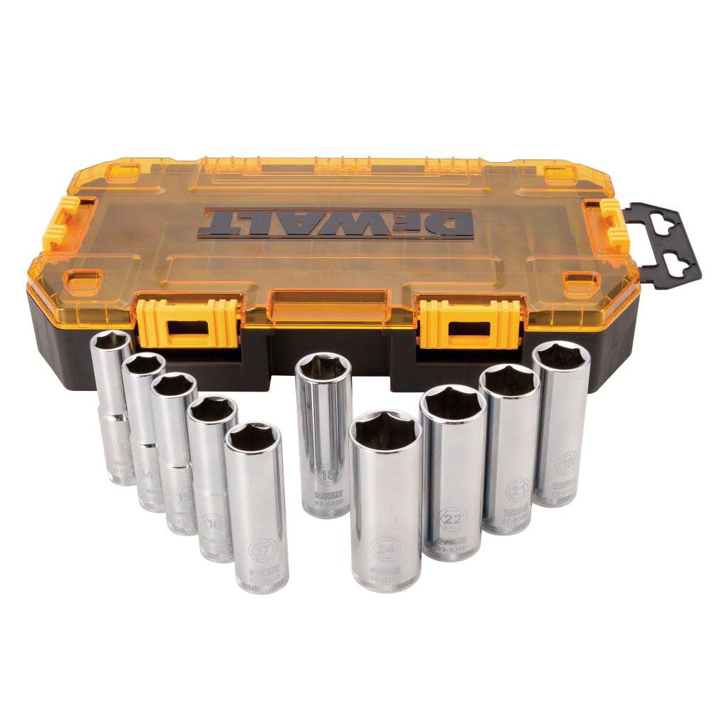 10 piece 1/2 In. Drive Deep Socket Set DWMT73815