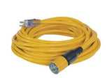 100 ft 10/3 SJTW Yellow Lighted Locking Extension Cord DXEC14410100