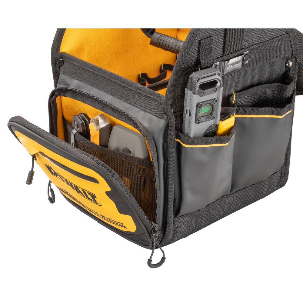 Black- Yellow Ballistic Nylon 9.375-in Zippered Electrician's Tote DWST560105