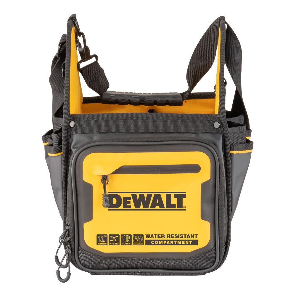 Black- Yellow Ballistic Nylon 9.375-in Zippered Electrician's Tote DWST560105