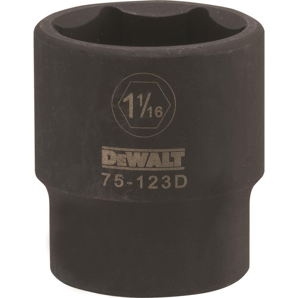 1/2 Drive X 1-1/16 6PT Standard Impact Socket DWMT75123OSP