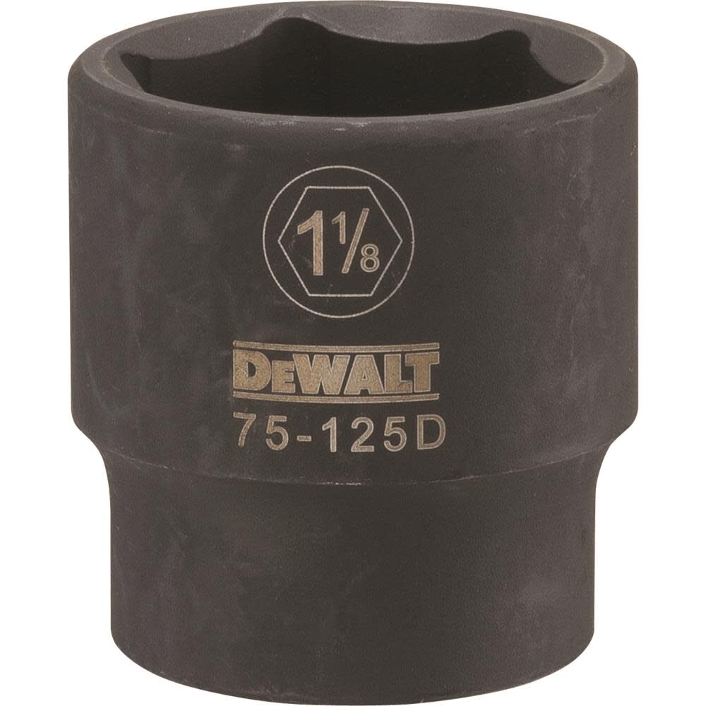 1/2 Drive X 1-1/8 6PT Standard Impact Socket DWMT75125OSP