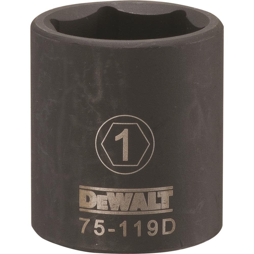 1/2 Drive X 1 6PT Standard Impact Socket DWMT75119OSP