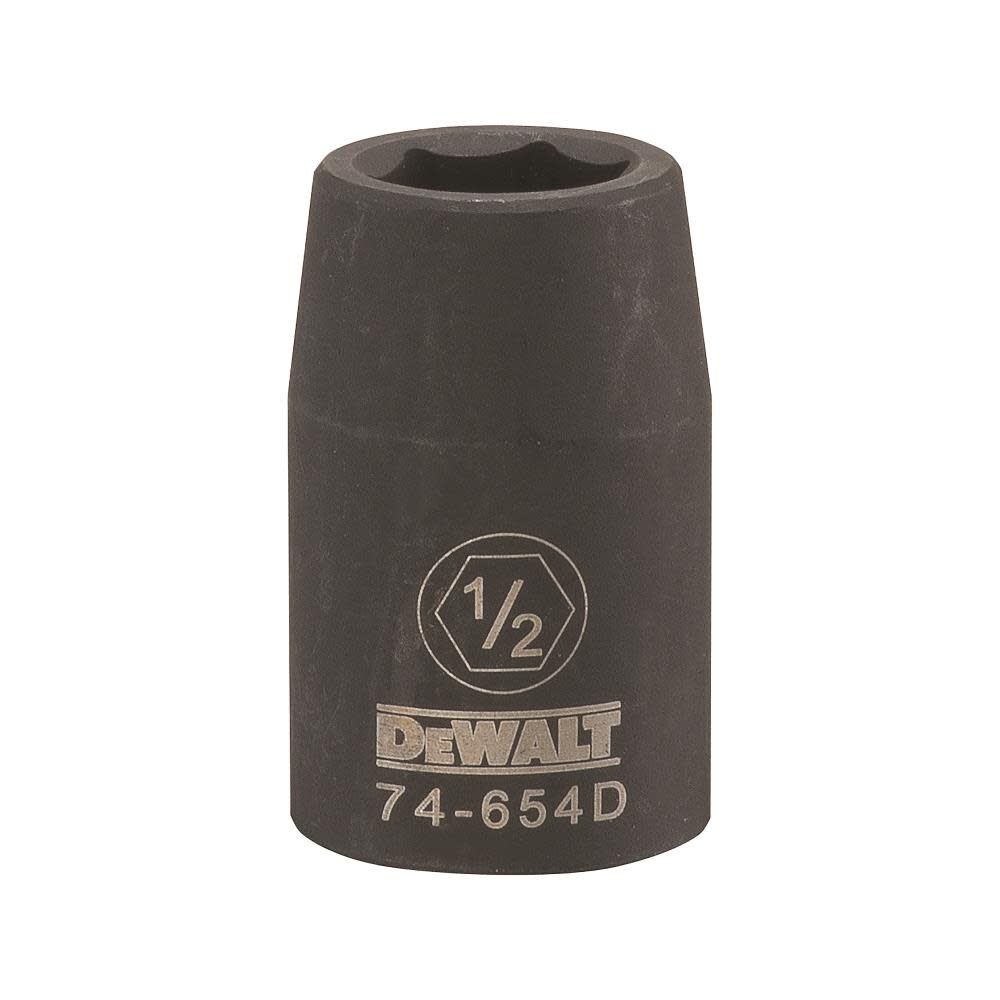 1/2 Drive X 1/2 6PT Standard Impact Socket DWMT74654OSP