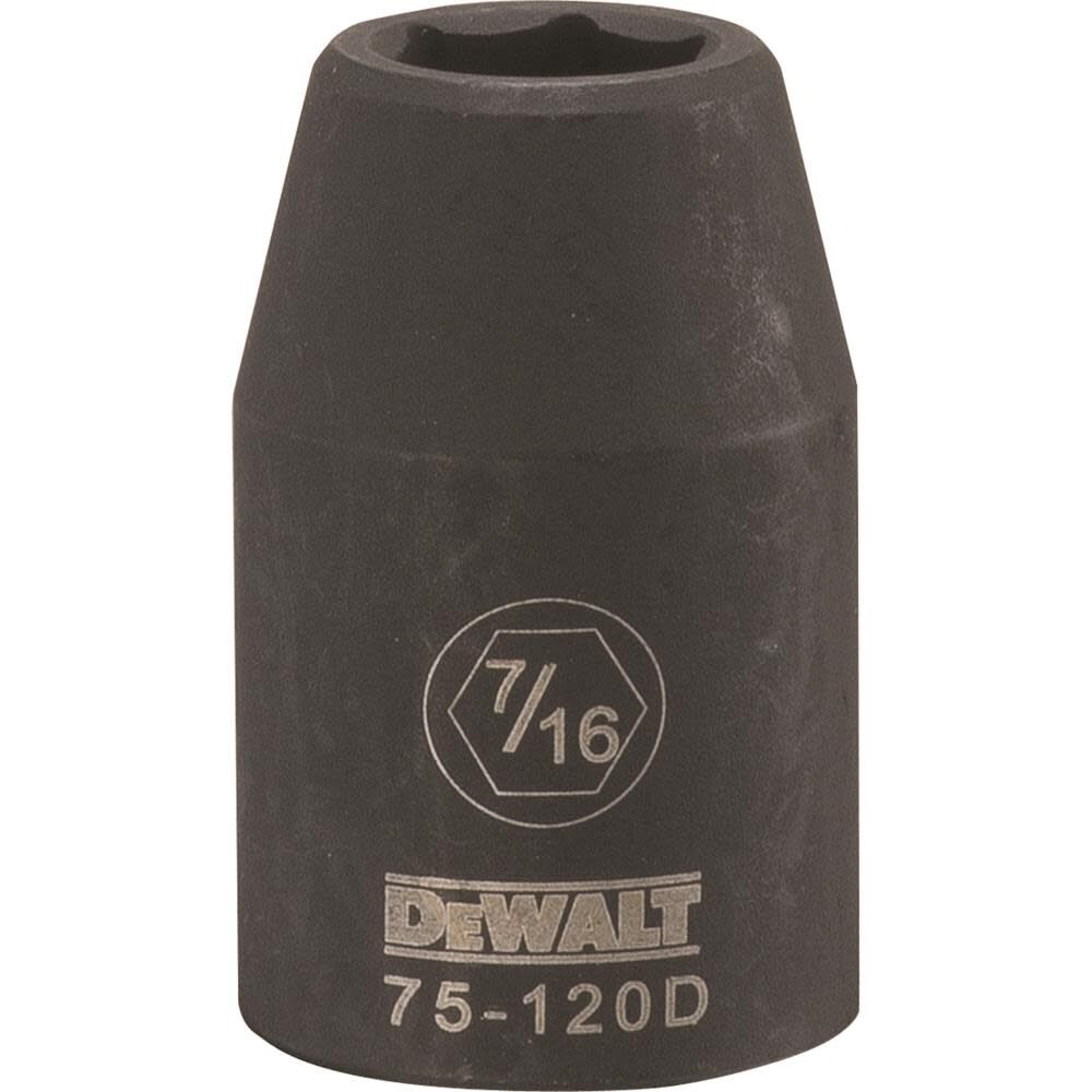 1/2 Drive X 7/16 6PT Standard Impact Socket DWMT75120OSP