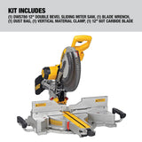 12 in Double Bevel Sliding Compound Miter Saw with Wheeled Saw Stand Bundle DWS780-DWX726