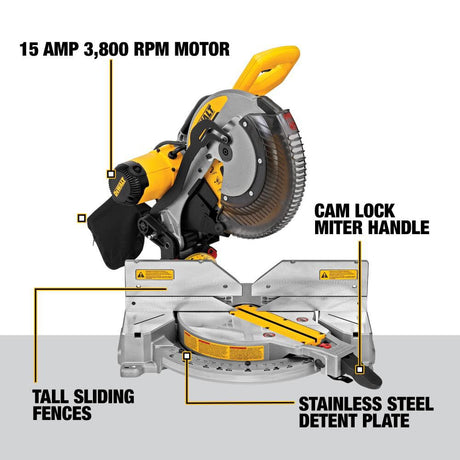 12-in 15-Amp Dual Bevel Compound Corded Miter Saw DWS716