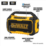 12-volt or 20-volt Max Cordless Bluetooth Compatibility Jobsite Bluetooth Speaker DCR010