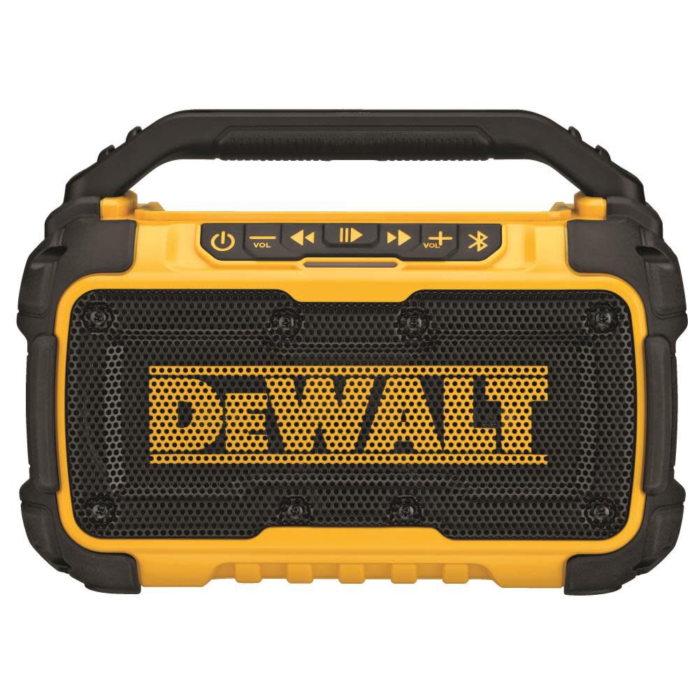 12-volt or 20-volt Max Cordless Bluetooth Compatibility Jobsite Bluetooth Speaker DCR010