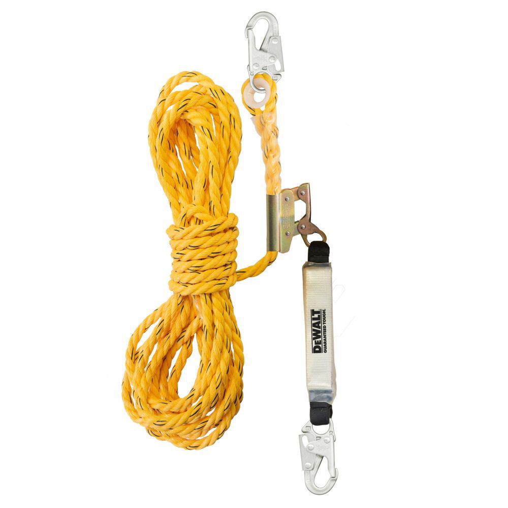 130-310 Lbs 50 ft Polyester Vertical Lifeline with Rope Adjuster DXFP210050