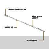 1/4 in x 12 in x 14 in Rock Carbide SDS Plus Hammer Drill Bit DW5421