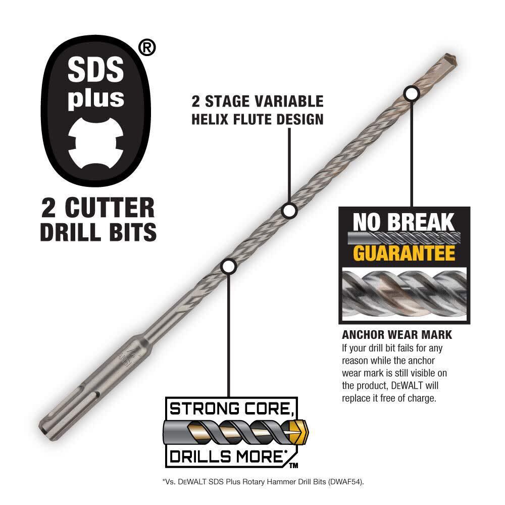 1/4 In. x 2 In. x 4 In. Rock Carbide SDS+ Hammer Bit DW5416