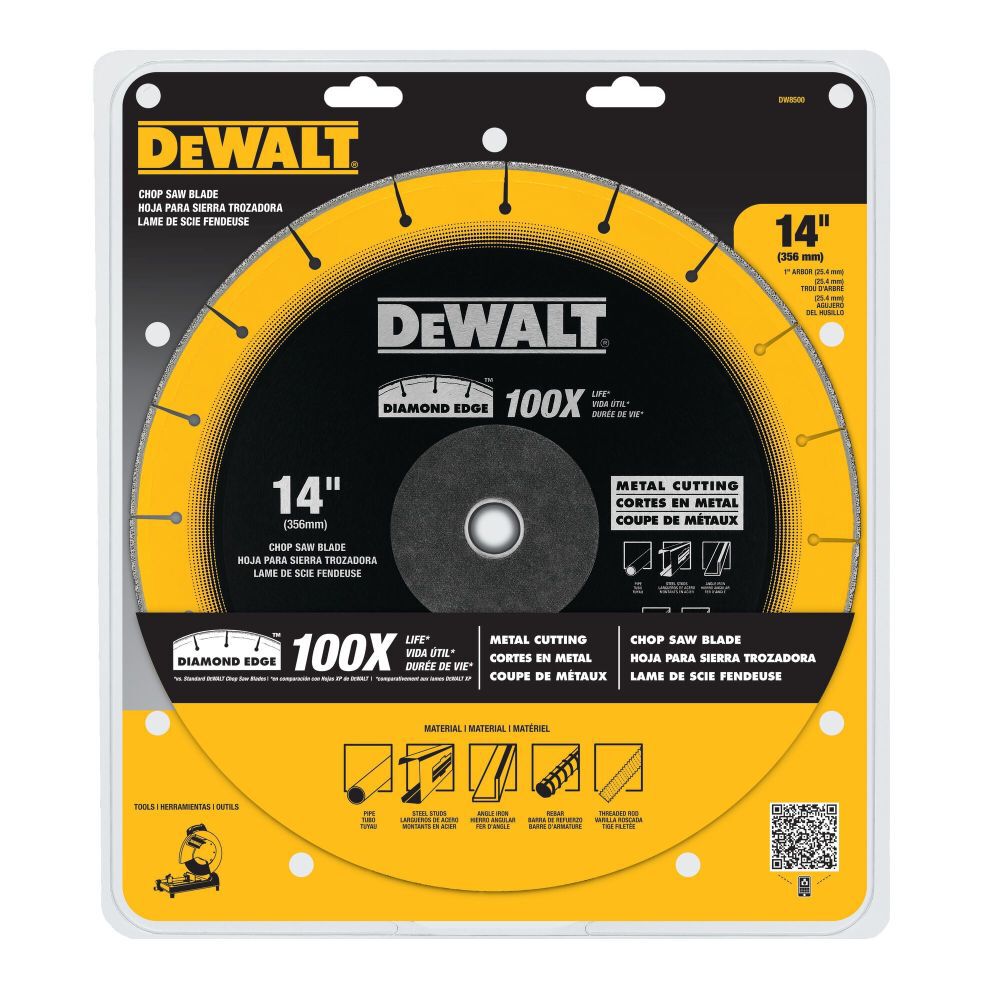 14 In. x 7/64 In. x 1 In. Diamond Edge Chop Saw Blade DW8500