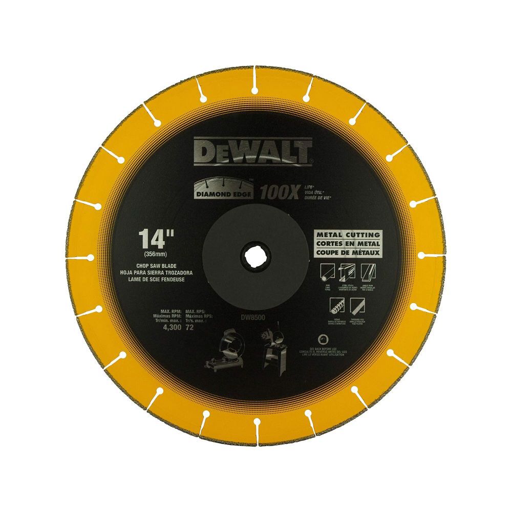 14 In. x 7/64 In. x 1 In. Diamond Edge Chop Saw Blade DW8500