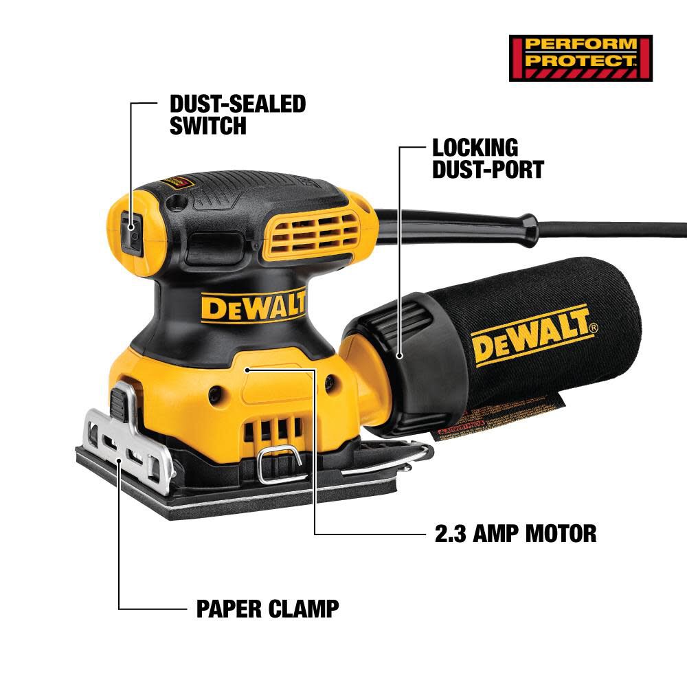 120-Volt 2.3-Amp Corded Sheet Sander with Dust Management (Bare Tool) DWE6411K