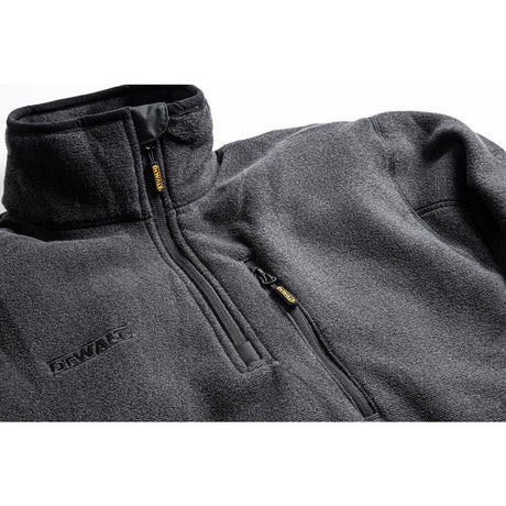 1/4 Zip Fleece Pullover Polyester Black 2X DXWW50010-BLK-XXL