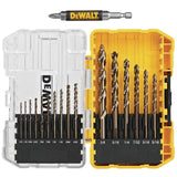 16pc Gold Ferrous Pilot Point Drill Bit Set DW1170