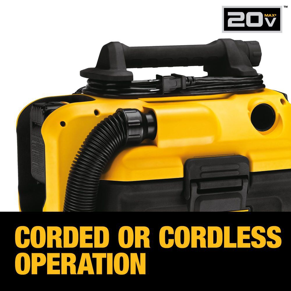 20-volt Max 2-Gallons Corded/Cordless Wet/Dry Shop Vacuum DCV581H