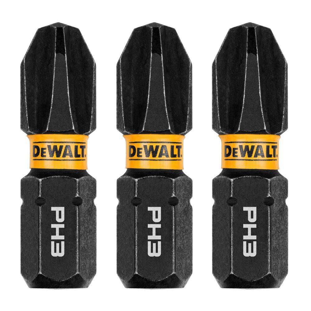 1/4-in x 1-in Phillips Impact Driver Bit (3-Piece) DWAF1PH3IR3