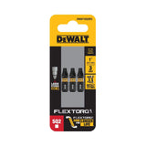 Flextorq 1/4-in x 1-in Square/Robertson Impact Driver Bit (3-Piece) DWAF1SQ2IR3