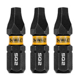 Flextorq 1/4-in x 1-in Square/Robertson Impact Driver Bit (3-Piece) DWAF1SQ2IR3