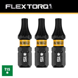 Flextorq 1/4-in x 1-in Torx Impact Driver Bit (3-Piece) DWAF1TX15IR3