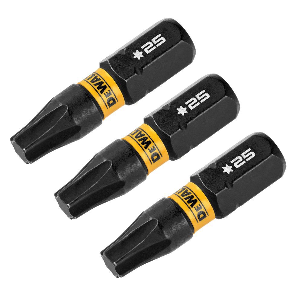 Flextorq 1/4-in x 1-in Torx Impact Driver Bit (3-Piece) DWAF1TX25IR3