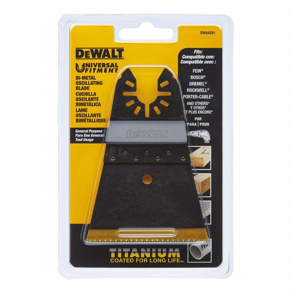 Titanium Nitride Coated Hss Oscillating Tool Blade DWA4281