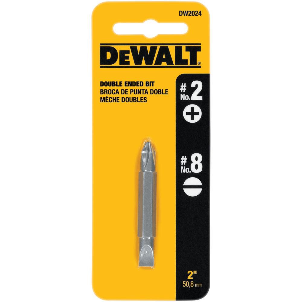 #2 Phillips #8 Slotted Double Ended Bit DW2024B
