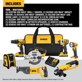 7-Tool 20-Volt Max Power Tool Combo Kit with Soft Case (2-Batteries and charger Included) DCK720D2