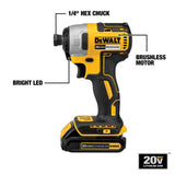 2-Tool 20-Volt Brushless Power Tool Combo Kit with Soft Case (2-Batteries and charger Included) DCKSS276C2BB