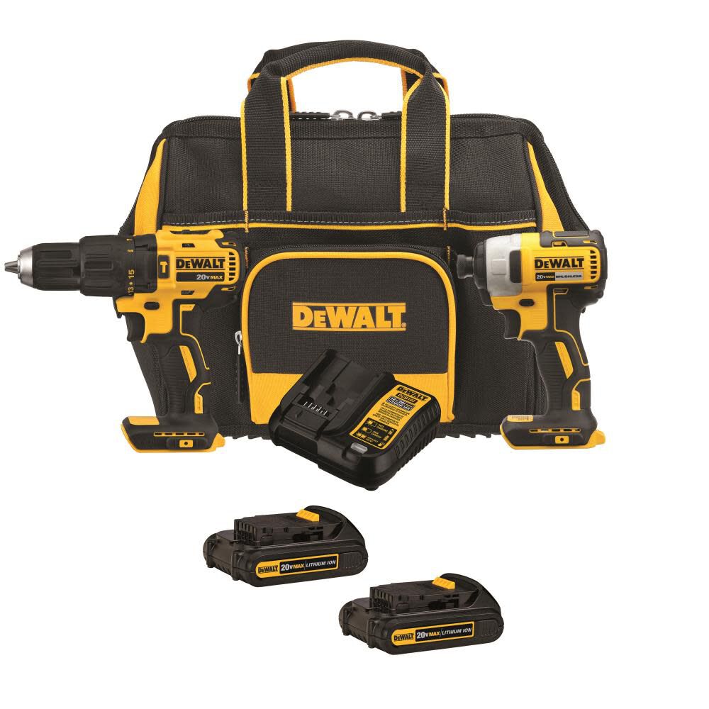 2-Tool 20-Volt Brushless Power Tool Combo Kit with Soft Case (2-Batteries and charger Included) DCKSS276C2BB