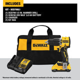 20V MAX 1/2in Hammer Drill ATOMIC COMPACT SERIES Cordless Kit DCD799L1