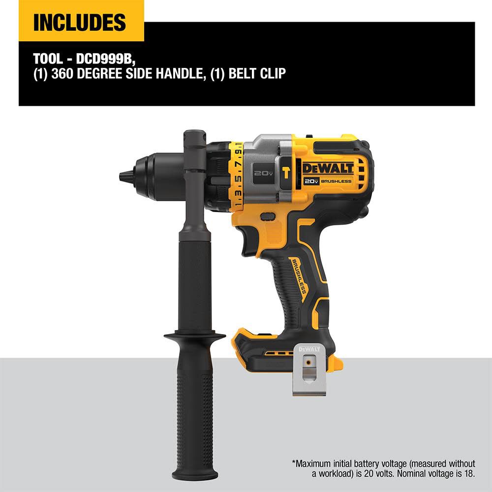 20V MAX 1/2in Hammer Drill/Driver with FLEXV ADVANTAGE (Bare Tool) DCD999B