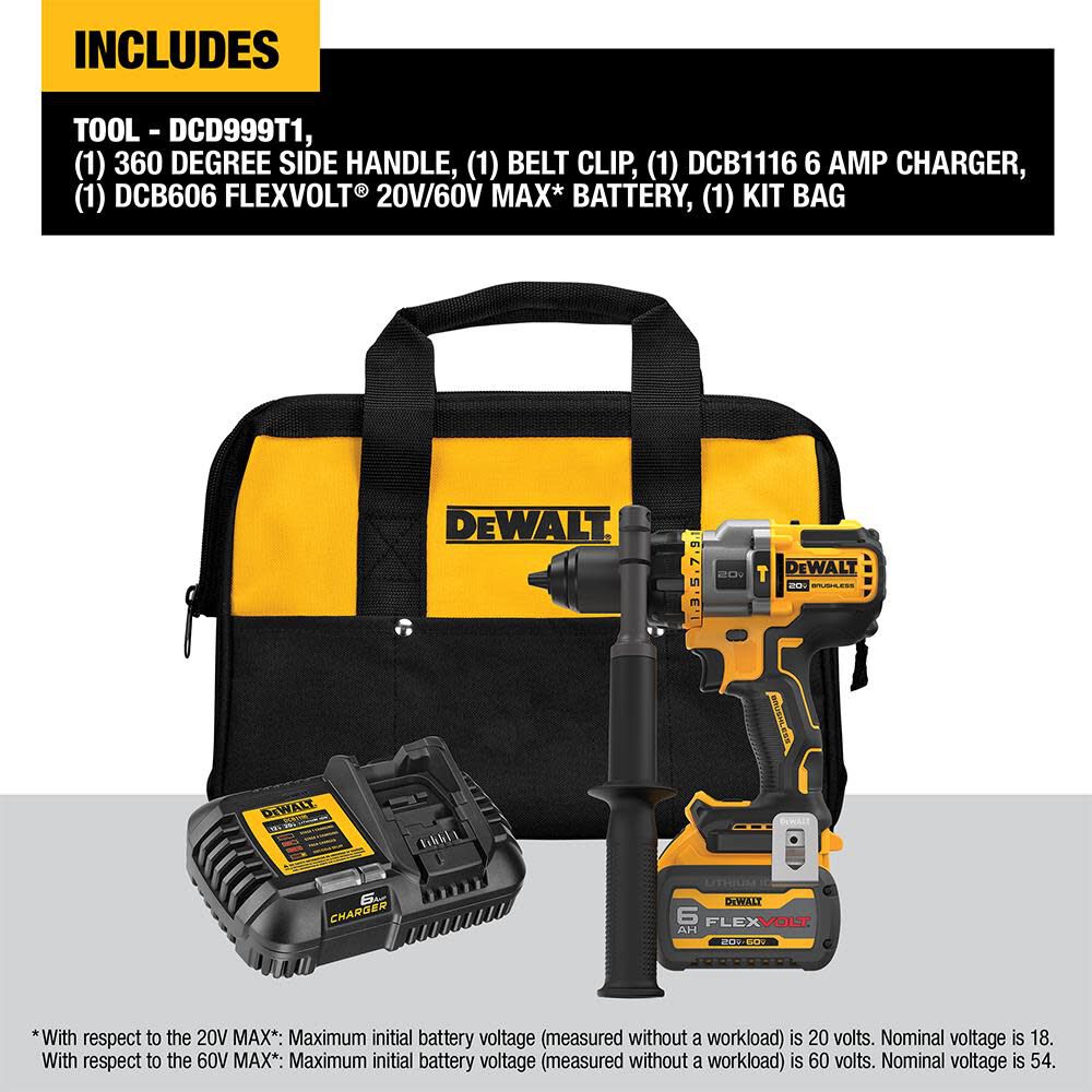 20V MAX 1/2in Hammer Drill/Driver with FLEXV ADVANTAGE Kit DCD999T1