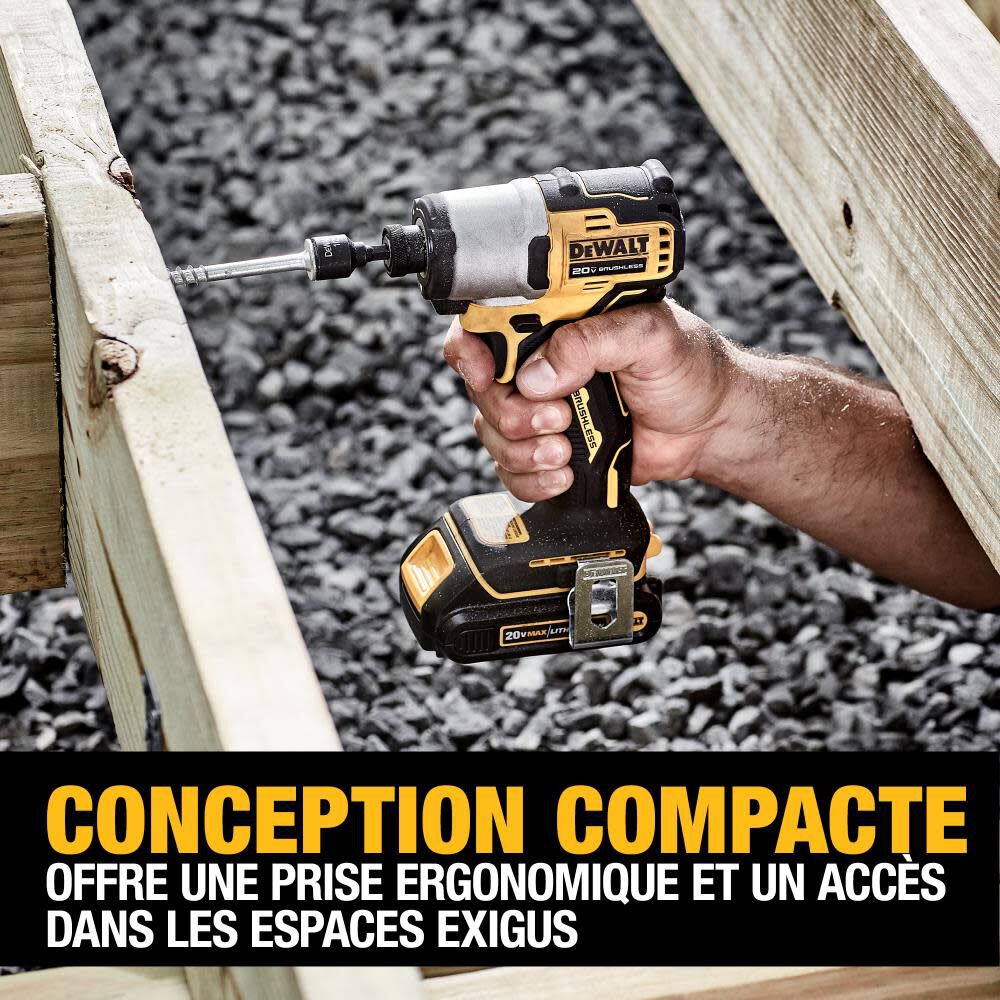 20V MAX 1/4in Impact Driver Kit Brushless Cordless DCF840C2