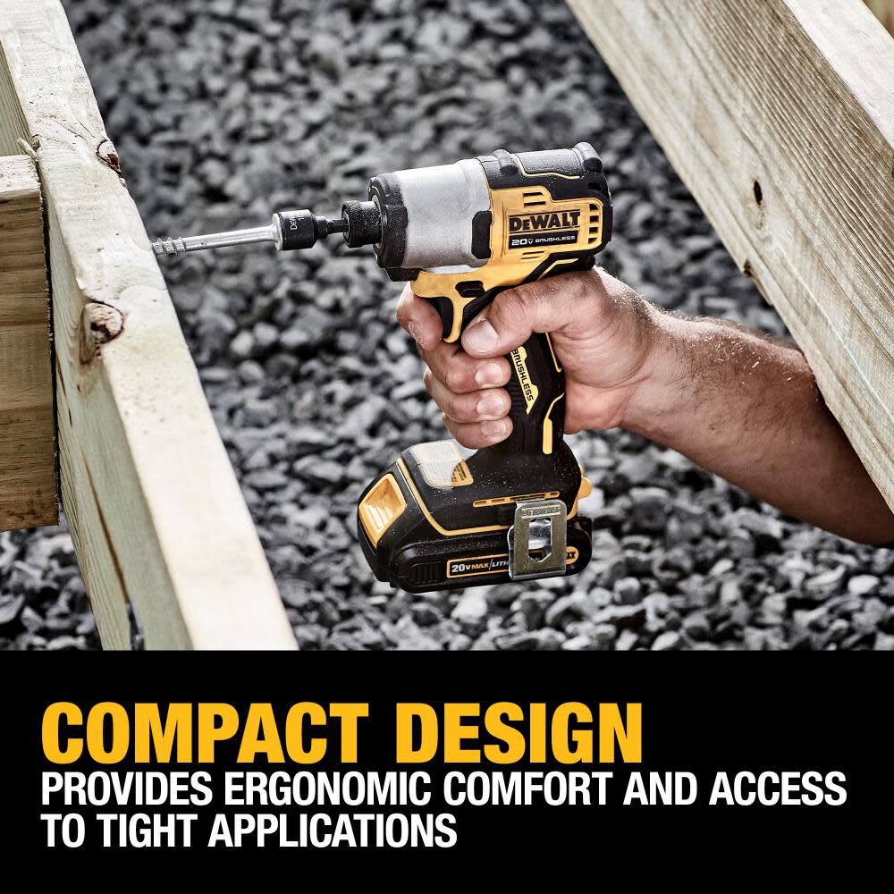 20V MAX 1/4in Impact Driver Kit Brushless Cordless DCF840C2