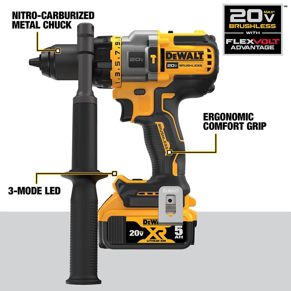 20V MAX 2 Tool Kit Including Hammer Drill/Driver with FLEXV Advantage DCK2100P2