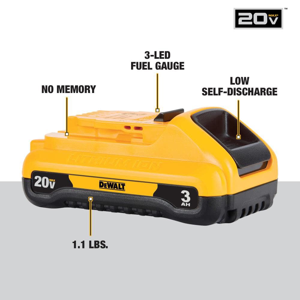 20-V 2-Pack Lithium-ion Battery (3 Ah) DCB230-2