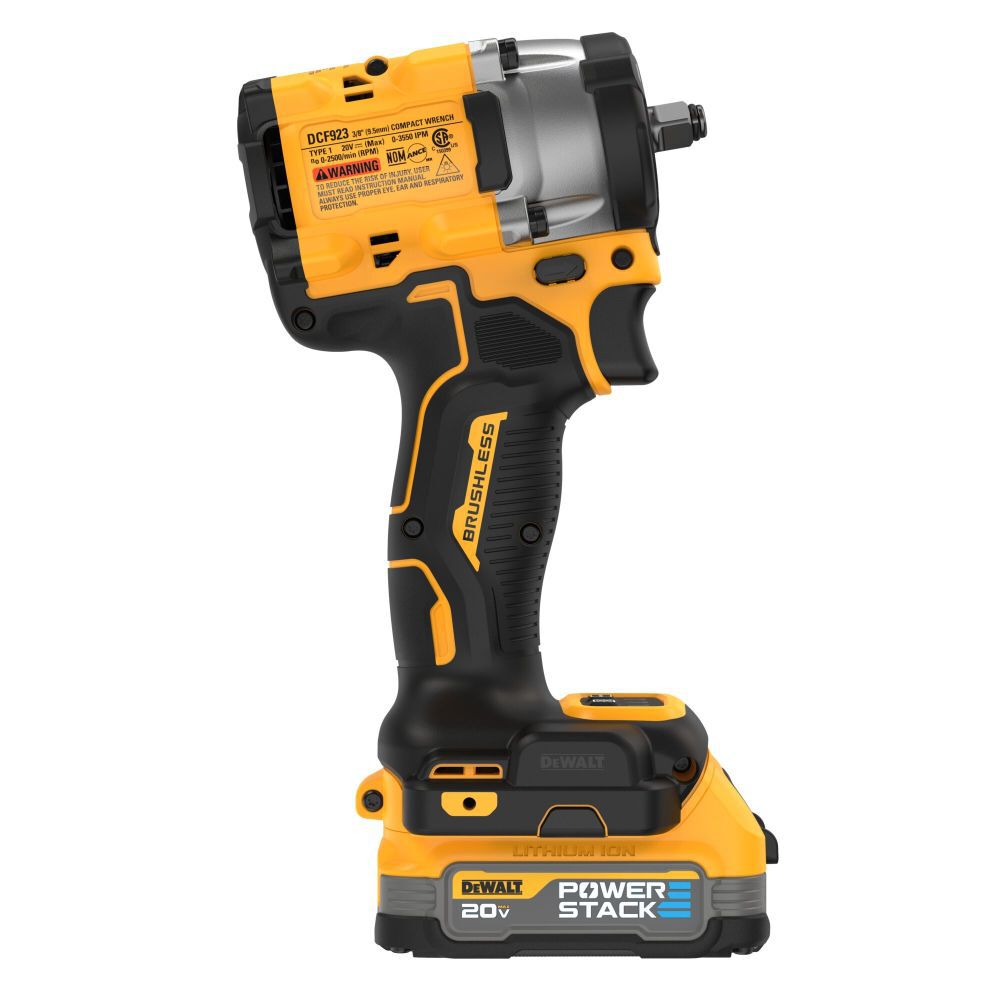 20V MAX 3/8in Compact Impact Wrench & POWERSTACK Compact Battery DCF923E1