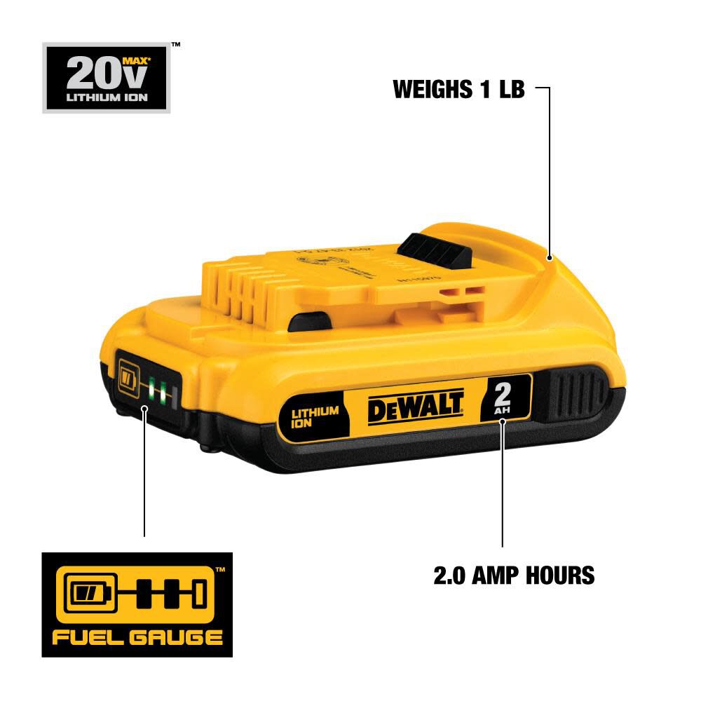 20V MAX 4 1/2 in Cut-Off Tool with 2Ah Battery Bundle DCB203-DCG412B